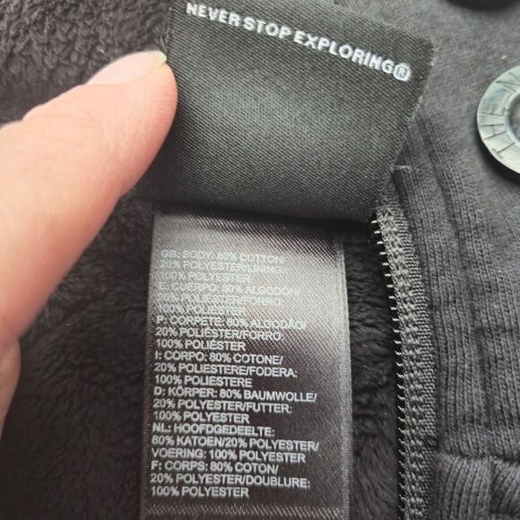 North Face Caroluna Quilted Fleece Lined Jacket size small women's  black warm - Picture 4 of 12